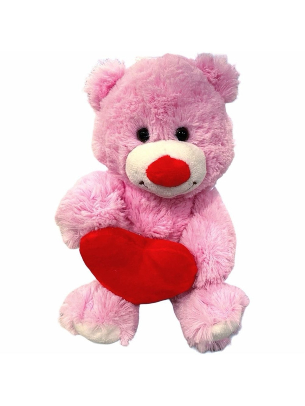 Animal Adventure Teddy Bear Plush with Heart Pink Stuffed Animal 2015 Valentines